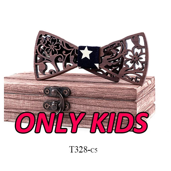 Adult and kids Wooden bow tie Set ties for kids necktie bowtie gravata casamento school bow ties Gift for students boy bow ties