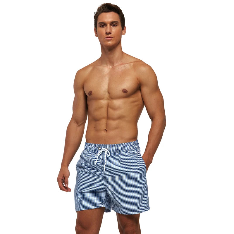 Escatch Brand Summer Mens Shorts Fashion Polyester Quick Dry Board Shorts Male Sport Gym Swimsuit Surf Swim Trunks For Man