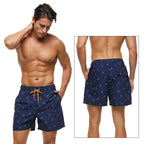 DATIFER Summer New Fashion Polyester Men Shorts Beach Quick Dry Printing Swimsuit Plus Size Mesh Liner Surfing Gym Shorts Men