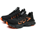 New Arrivals Orange Light Weight Steel Toe Brand MD Sole Fashion Sport Comfortable Breathable Work Safety Shoes for Men
