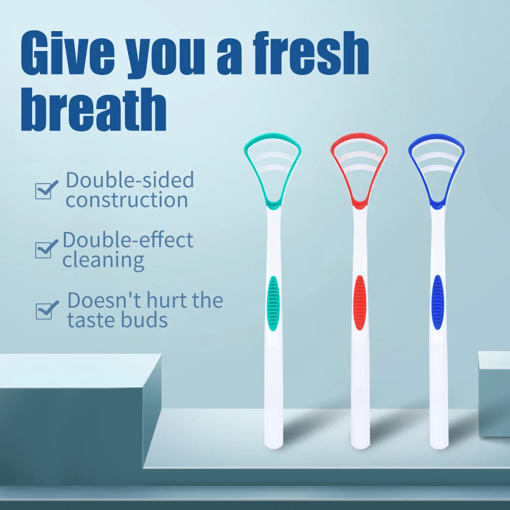 Y-Kelin Tongue Scraper Oral  Cleaner Brush Fresh Breath Cleaning Coated  Toothbrush  Hygiene Care Tools Secondary image