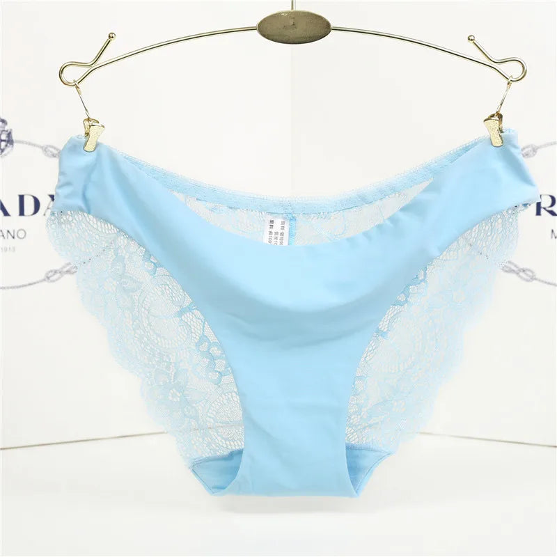 Woman Lace Panties Sexy Transparent Panty Low-Rise Cotton crotch Briefs Plus Size Ladies Underwear Intimates New Hot Sale