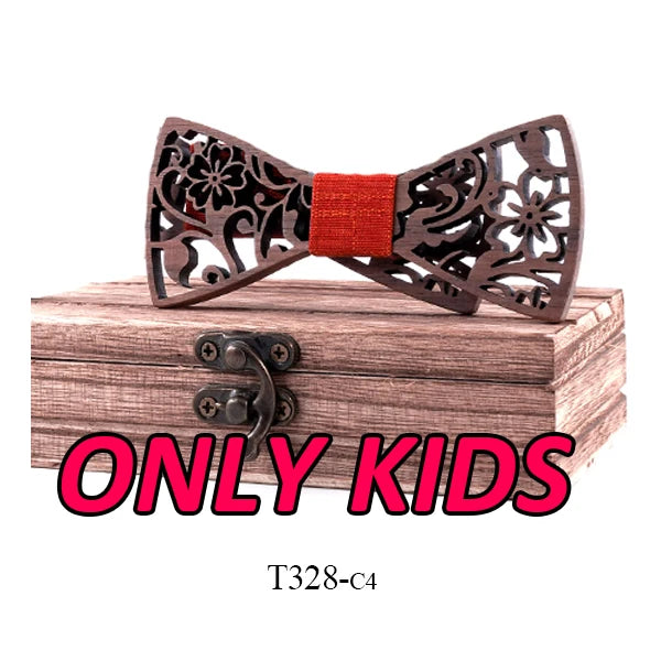 Adult and kids Wooden bow tie Set ties for kids necktie bowtie gravata casamento school bow ties Gift for students boy bow ties