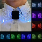 Luminous Bow Tie Neon Light Trendy Costume Accessories Glowing Acrylic LED Tie For Halloween Cosplay Costume Music Dancing