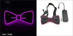 Luminous Bow Tie Neon Light Trendy Costume Accessories Glowing Acrylic LED Tie For Halloween Cosplay Costume Music Dancing