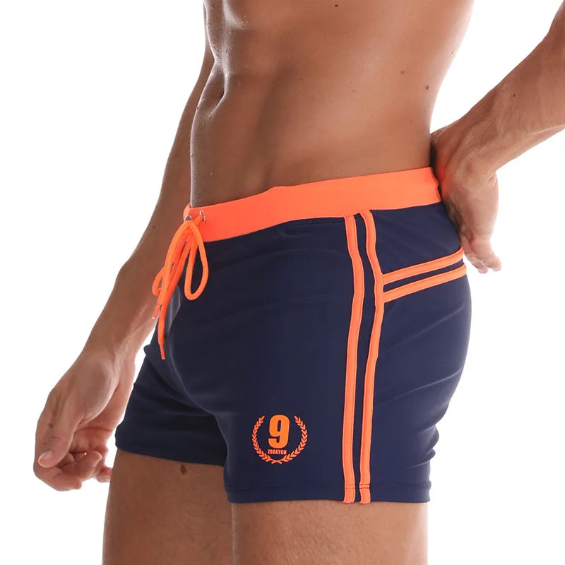 ESCATCH Mens Swimwear Maillot De Bain Boy Swim Suits Boxer Shorts Swim Trunks Men Swimsuit Surf Banadores Ürün ana görseli