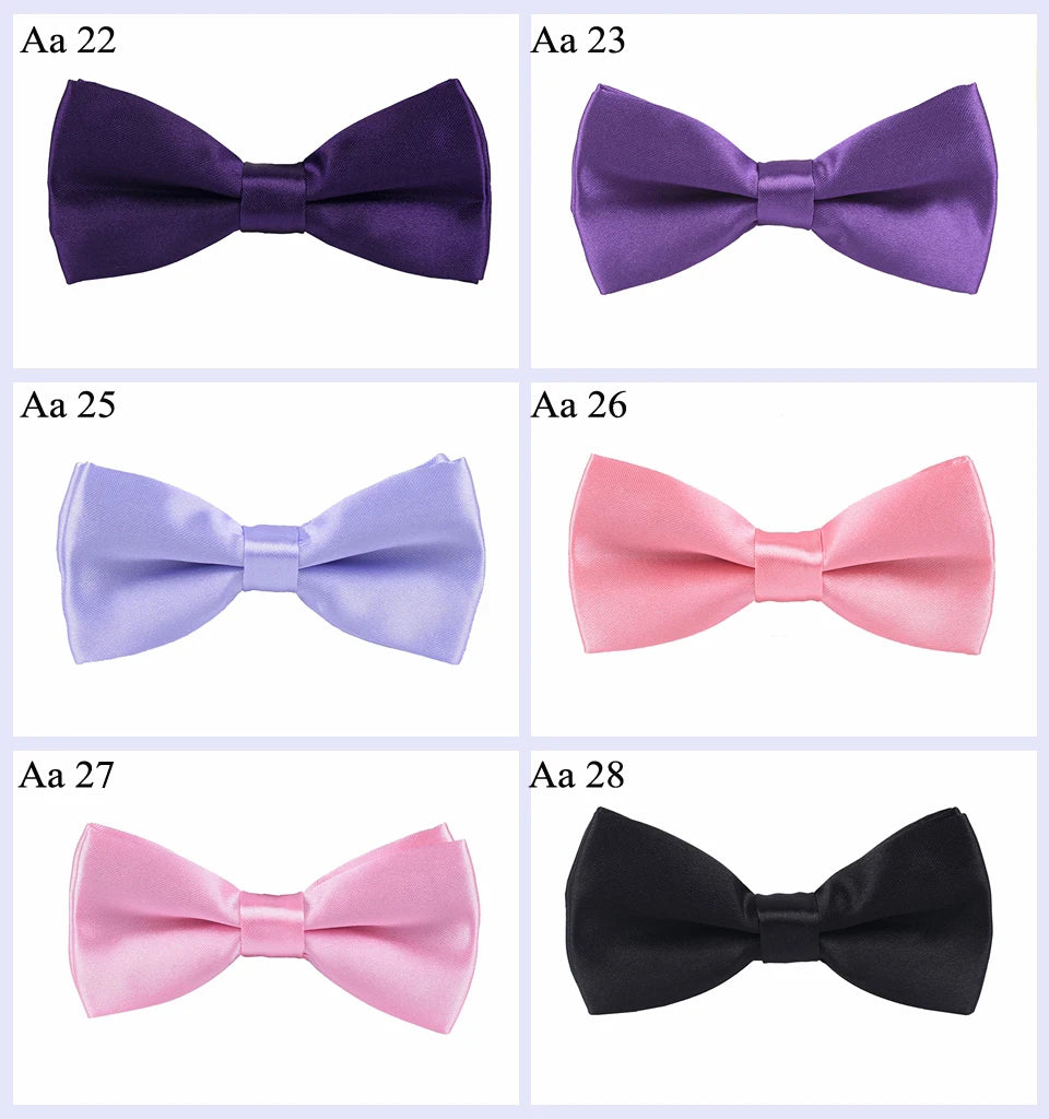 HUISHI 34 Colors Solid Fashion Bowties Groom Kids Formal Colourful Children Cravat Green Marriage Butterfly Wedding Bow ties