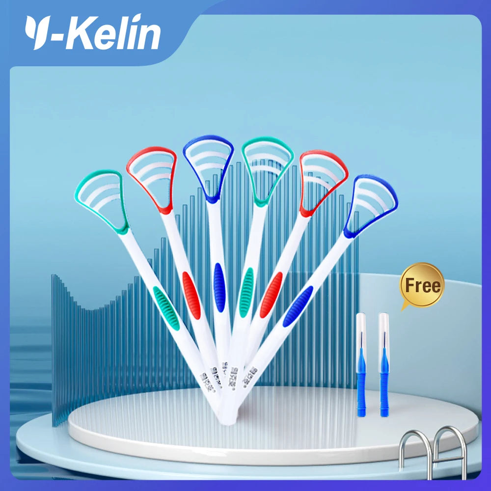 Y-Kelin Tongue Scraper Oral  Cleaner Brush Fresh Breath Cleaning Coated  Toothbrush  Hygiene Care Tools Main image