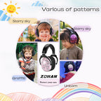 ZOHAN Ear Protector Passive Earmuffs NRR22DB Anti-noise Reduction hip-hop Safety Ear Muffs for kid girls boys