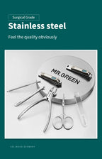 MR.GREEN Manicure Set Color Contrast sets Nail Clippers Cutter Tools Kits Stainless Steel Pedicure Travel Case for man woman