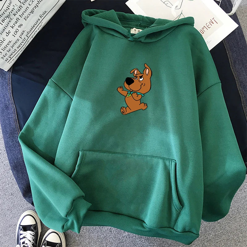 Print pink Cute Dog oversized  Sweatshirt Kawaii Hoodies for Women top clothes Hoody Female Itself  Women's Hoodies Full Sleeve