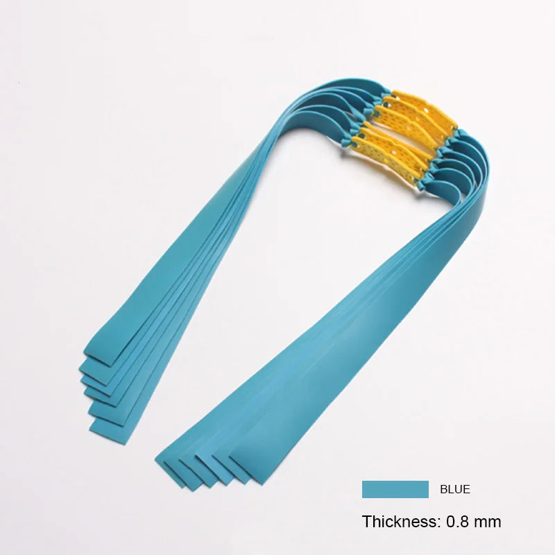 6pcs Slingshot Hunting Powerful Flat Rubber Band 0.45-1.4 mm High Elasticity Outdoor Catapult Shooting Accessories