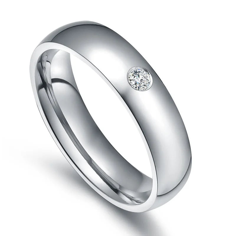 Vnox Basic Wedding Bands Rings for Women Man Customize Name Date Love Info Promise Alliance Anniversary Personalized Gift