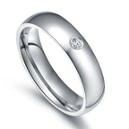 Vnox Basic Wedding Bands Rings for Women Man Customize Name Date Love Info Promise Alliance Anniversary Personalized Gift