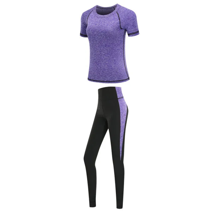 Quick dry women sportswear yoga set fitness gym yoga clothing suit sets coat+bra+t shirt+leggings 2019 workout running training