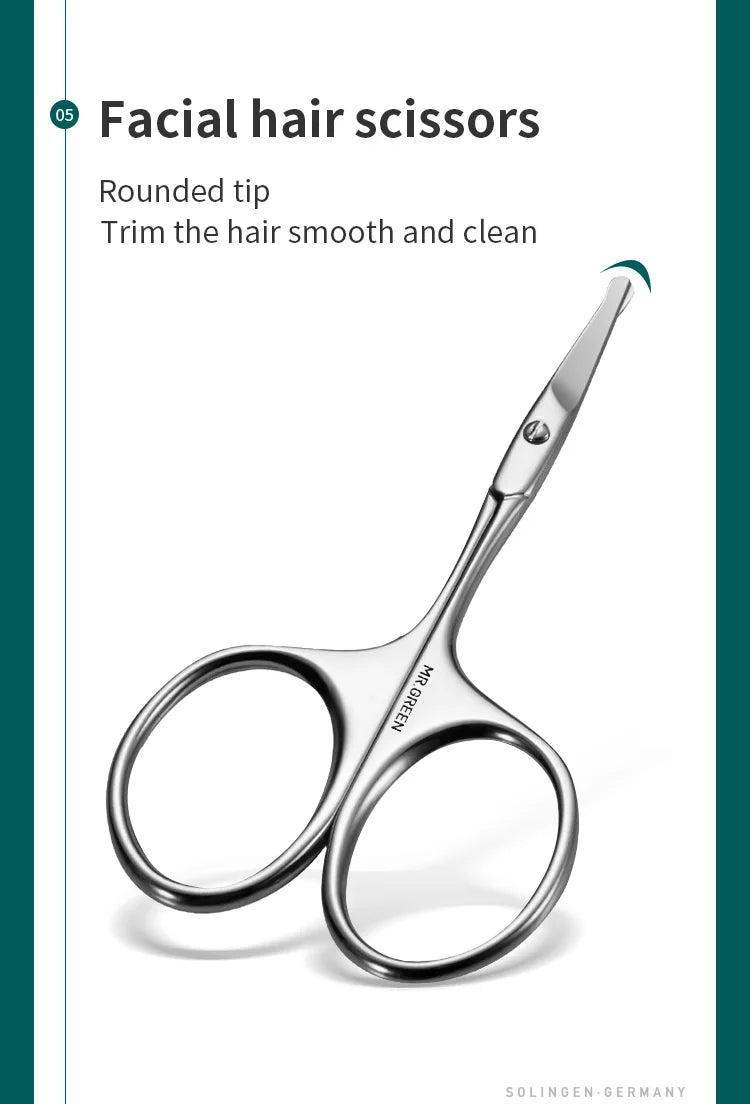 MR.GREEN Manicure Set Color Contrast sets Nail Clippers Cutter Tools Kits Stainless Steel Pedicure Travel Case for man woman