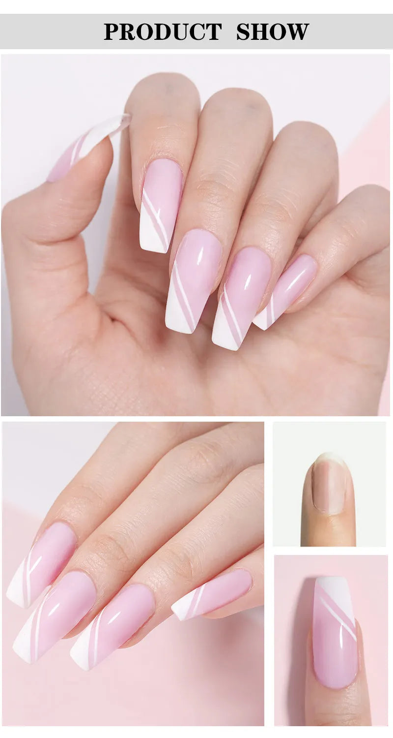 LILYCUTE 15ml Extension Gel Nail Polish Set Quick Nail Prolong With Extend Mold Nail Tips Acrylic Solution Manicure Tools Kit