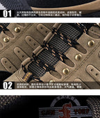 Hiking Shoes Non Slip Mountain Sneakers Winter Lace Up Retro Leather Shoe Sport Outdoor Trail Off-Road Trek Men Women Footwear