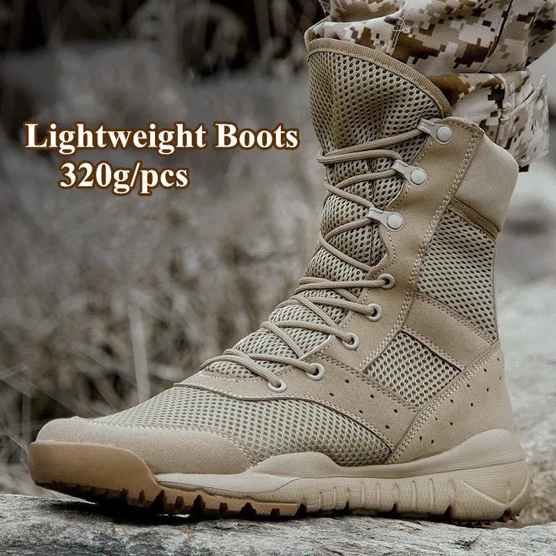 34 49 Size Men Women Ultrallight Outdoor Climbing Shoes Training Boots Summer Breathable Mesh Hiking Desert Boot Main image