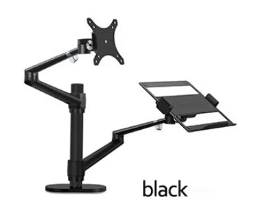OL-3L aluminum silver Ergonomics 10"-17" desk laptop stand 32" monitor desktop bracket computer mount full motion column bar