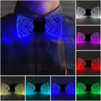 Luminous Bow Tie Neon Light Trendy Costume Accessories Glowing Acrylic LED Tie For Halloween Cosplay Costume Music Dancing