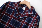 Men's Home Suits Long-sleeved Trousers Suits for Autumn and Winter Pijamas for Men Flannel Plaid Design Pajamas for Men