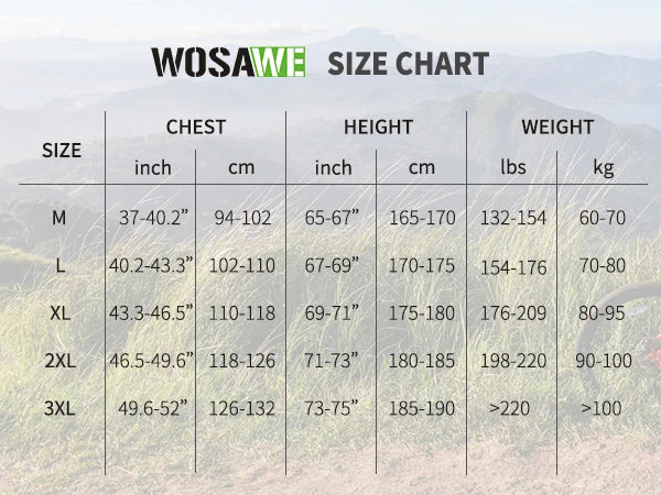 WOSAWE Cycling Windbreaker Men Packable Windproof Reflevtive Jacket Running Biking Hiking Riding Wind Coat MTB Bicycle Jersey