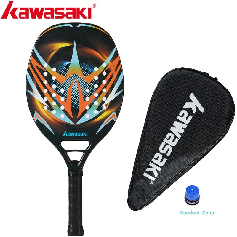 Kawasaki Beach Tennis Racket Carbon Fiber Soft Face Tennis  Paddle  Racquet with Protective Bag Cover Ürün ana görseli
