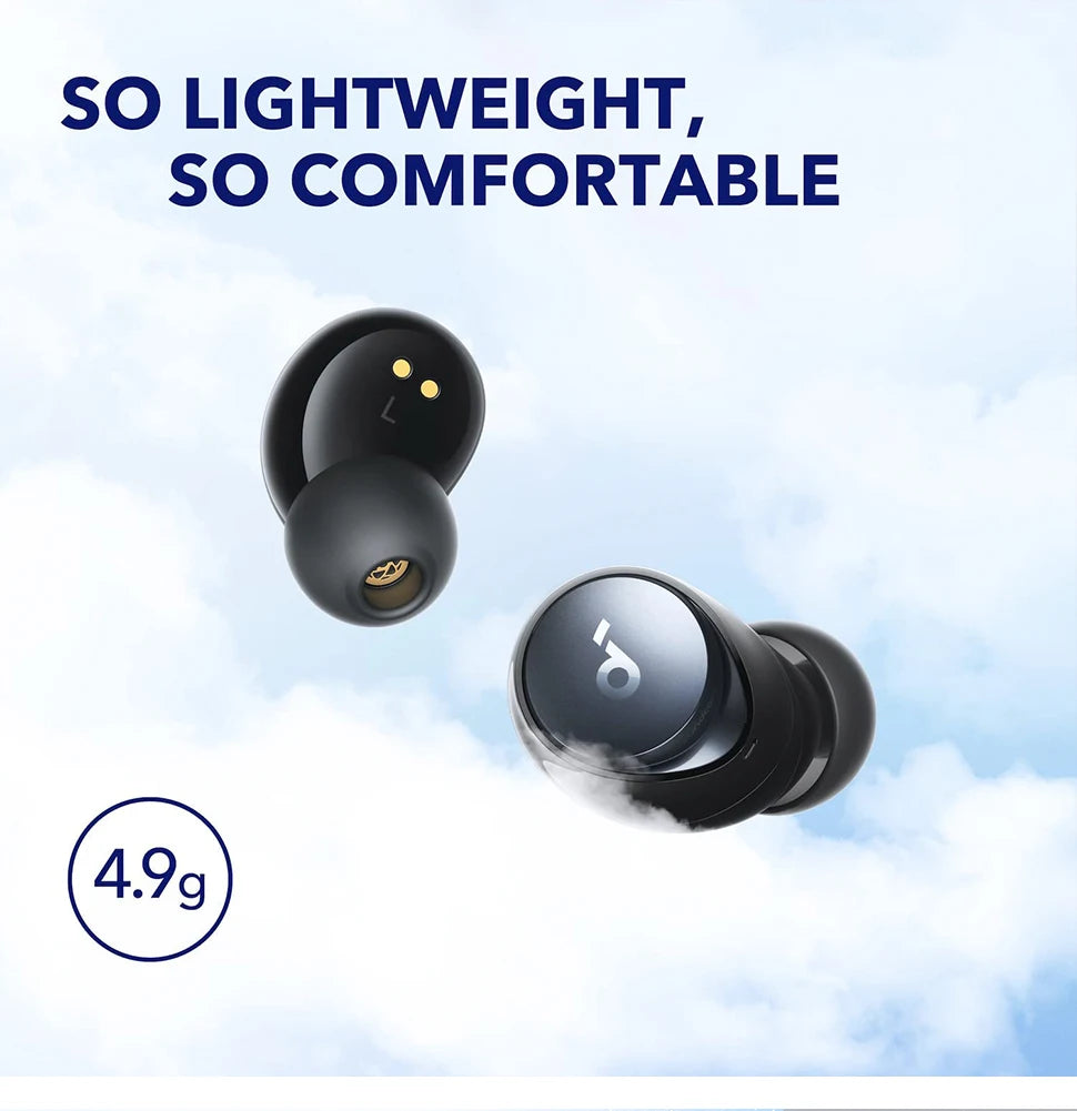 (EU stock) Soundcore by Anker Space A40 Bluetooth headphones, 98% automatic noise cancellation, wireless earbuds