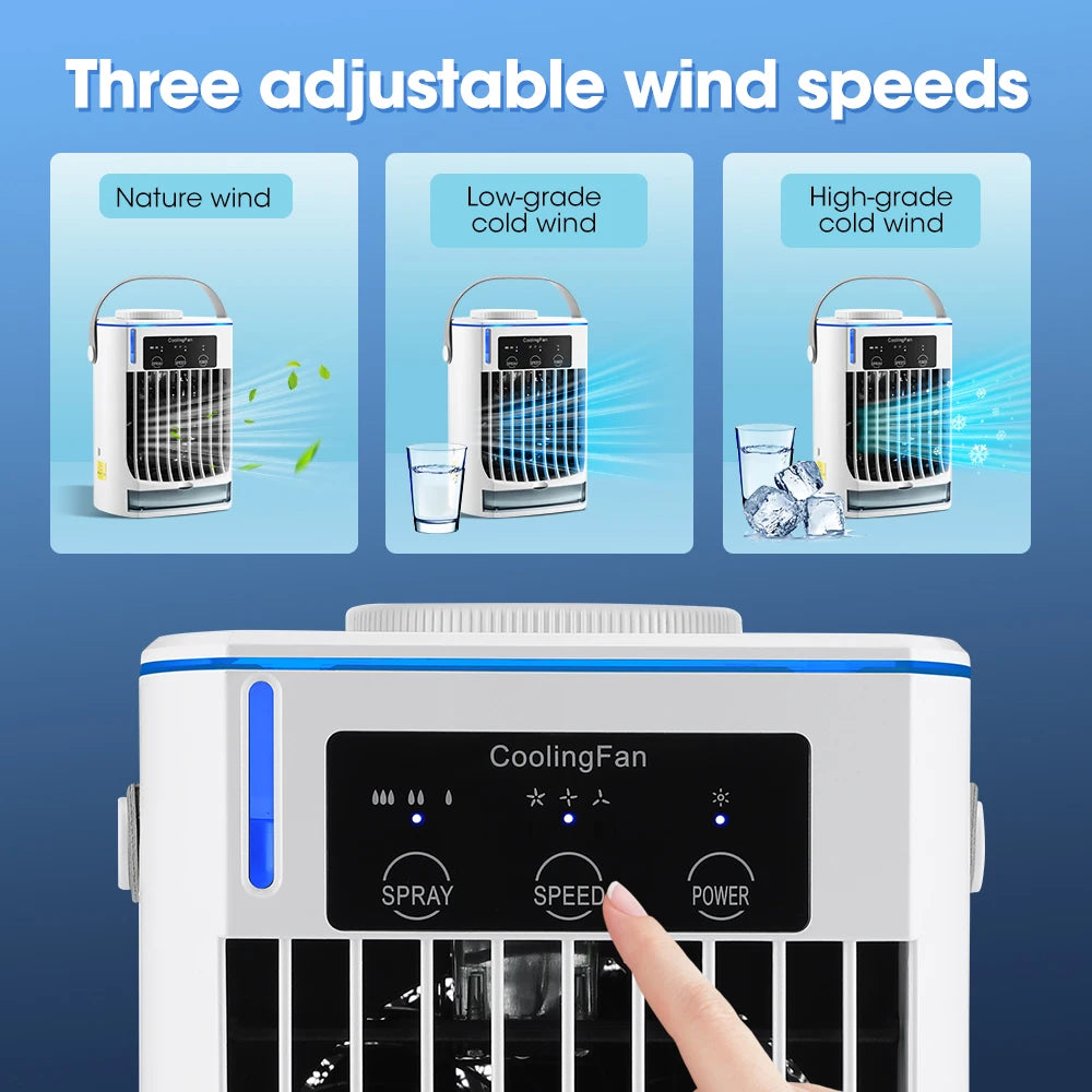 Mini Air Conditioner Air Cooler Fan Portable Water Cooling Fan Mobile Air Conditioning Fan For Room Office Cars