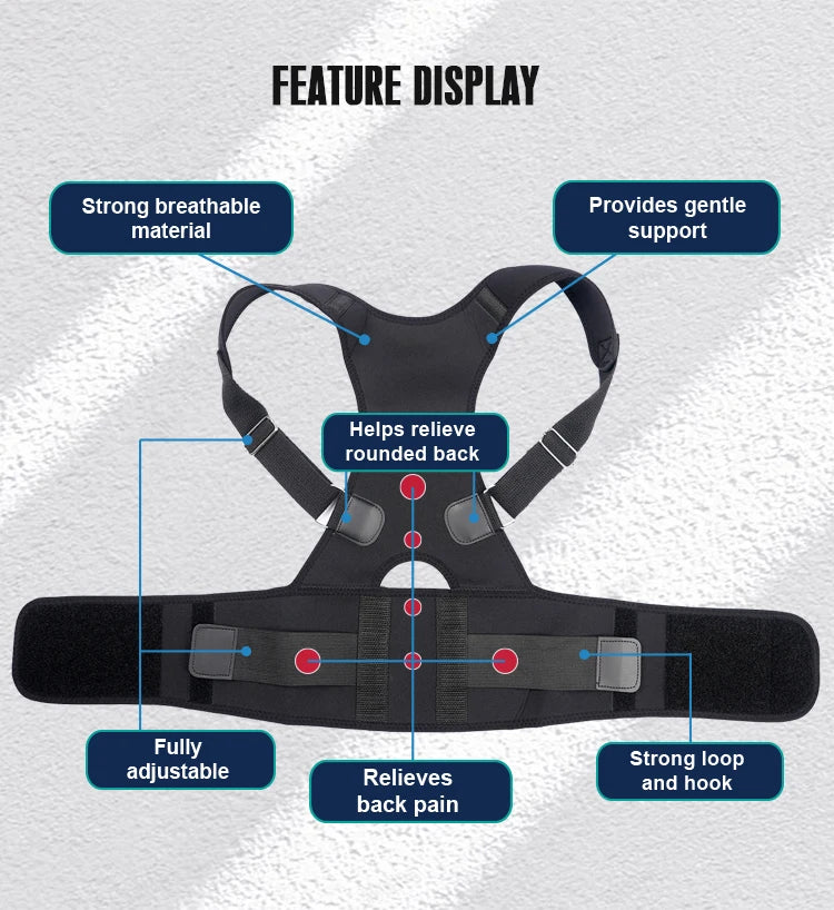 Adjustable Body Orthopedic Support Brace Belt ,pain relief from illess Posturas Shoulder Hunchback Back Posture Corrector belt