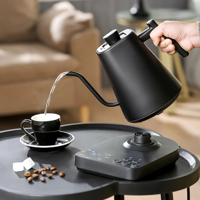 Electric Gooseneck Kettle 1000ML  Hand Brew Coffee Tea 1200W Pot Smart Teapot Temperature Control Pot Rapid Heating Kettle 220v Ürün ana görseli