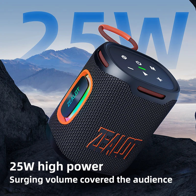 S122 25W Wireless Bluetooth Speaker Outdoor Portable Mini Waterproof Speaker with Light 6000mAh Battery Bass Boost for Outdoor Ürün ana görseli