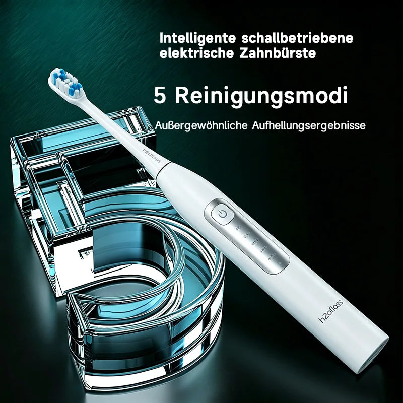 H2ofloss Sonic Electric Toothbrush 38000VPM 5 Modes IPX7 Waterproof 60 Days Battery Smart Timer Rechargeable Whitening Oral Care