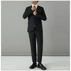 S-8XL Suit Men's Fashion Casual Outdoor (Blazer+ Pants) Gentleman Business Wedding Slim-fit Formal British Style Wedding Suit