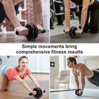 Silent Dual-Wheel Abdominal Roller - Made of Pvc and Stainless Steel, Suitable for Core Strength Training and Fitness Enthusiasts, Abdominal Muscle Roller, Exercise Equipment