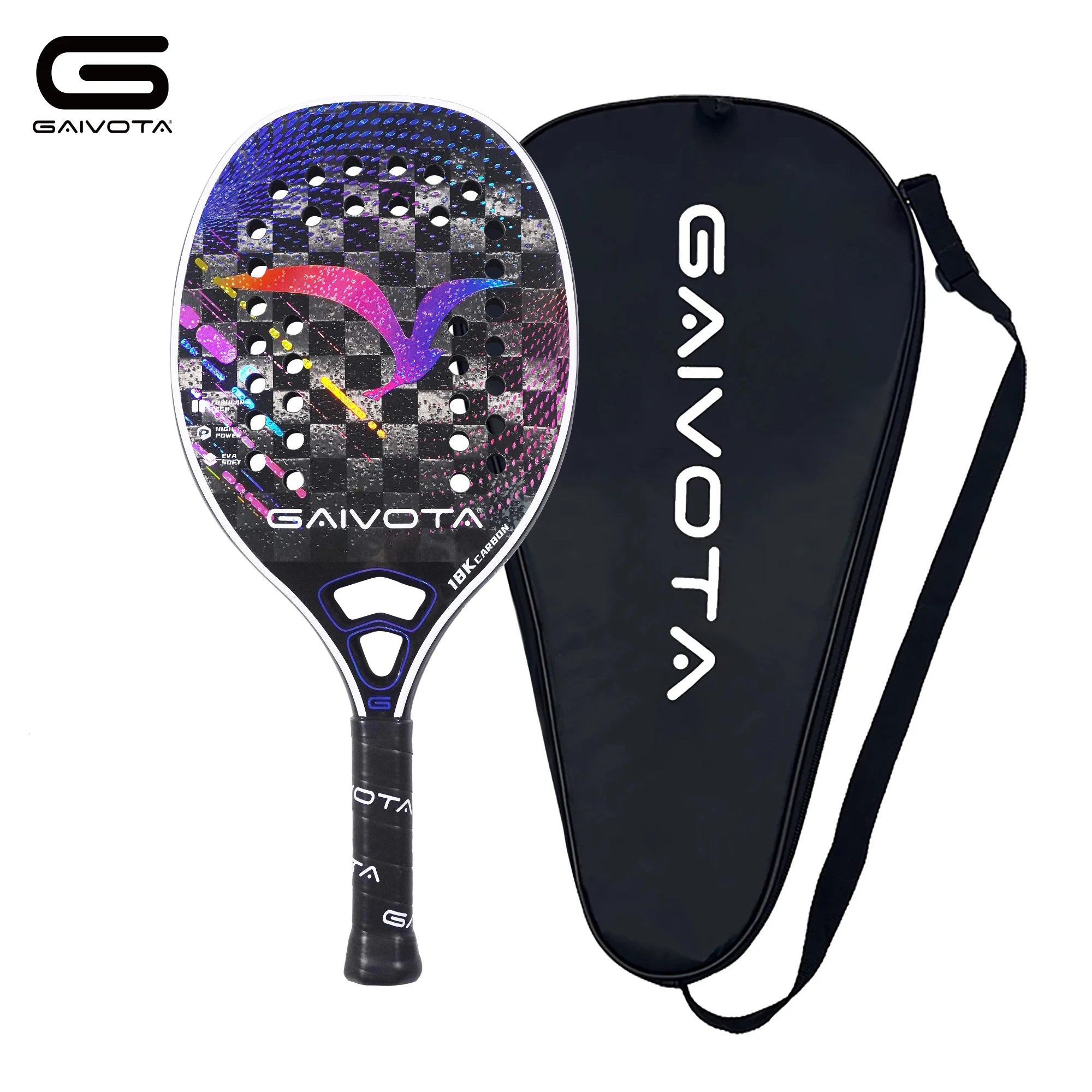 GAIVOTA 2025 300g lightweight beach tennis racket made of 18K carbon fiber, suitable for intermediate and advanced athletes Ürün ana görseli