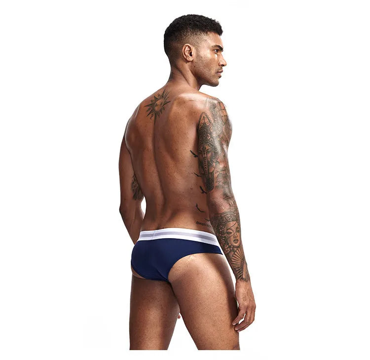 3pcs【LORIEN CREST】Men's Pure Cotton Low Waist Elastic Sexy Loose Breathable Youth Pant Headband Underwear Summer Cotton Briefs