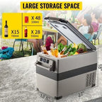 VEVOR Car Refrigerator Portable Compressor Cooler 35-55L Mini Fridge Freezer 12/24V DC 110-240V Ice Box for Camping Picnic Frige