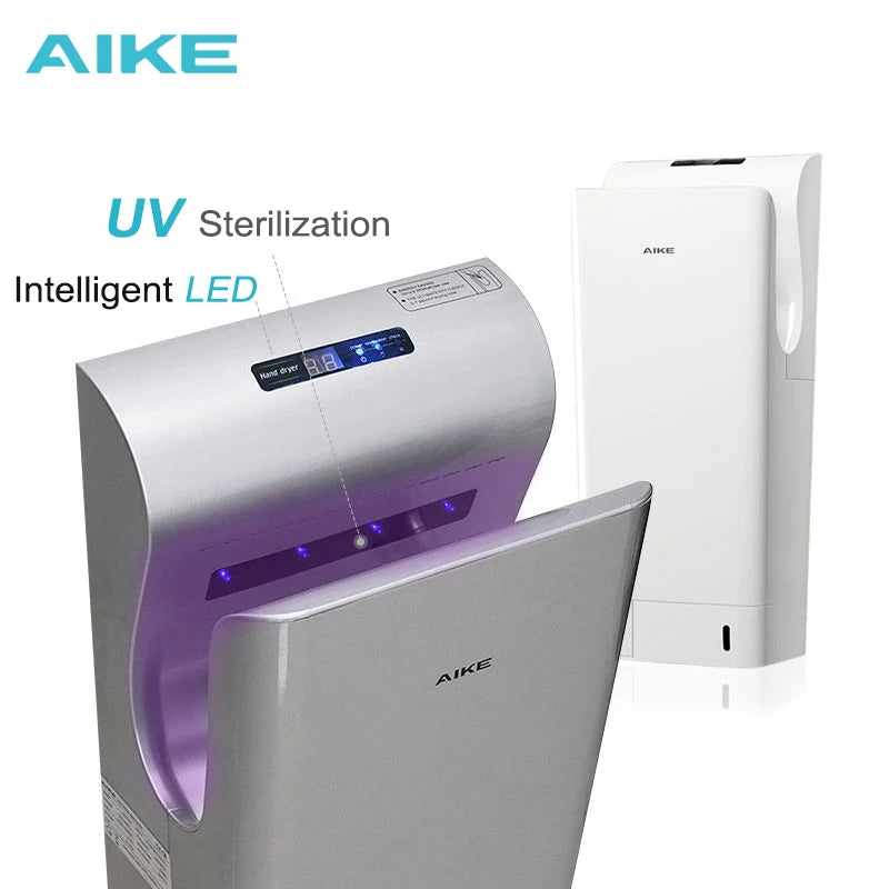 AIKE 7-10s Bathroom Vertical Hand Dryer Automatic High Speed Hand Dryer with UV Germicidal Lamp HEPA Filter and Brushless Motor Ürün ana görseli