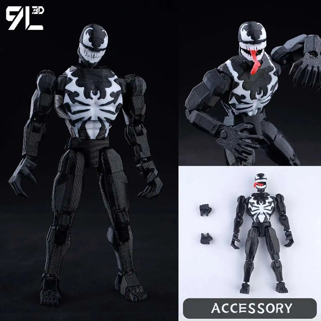 9L3D Printed Deadpool Wolverine Batman Spider-Man Venom Action Figures Dummy13 Lucky13 T13  Anime Model Toys Collectors Gifts
