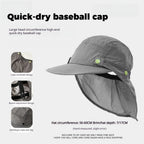 UPF50+ Sun Hat Detachable Neck Flap Quick Dry 5 Panel Camp Cap Outdoor Fishing Hiking Safari Hat Breathable Lightweight Unisex