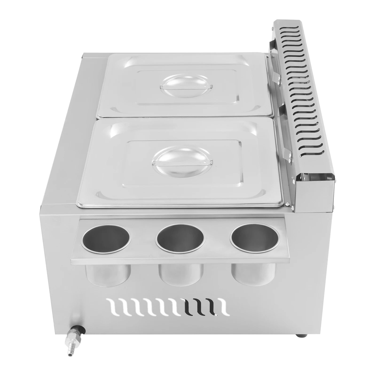 Dual Tank Commercial Gas Deep Fryer Stainless Steel 2x6L Capacity 50-380°C Temperature Control Restaurant Fast Food Snack Shop