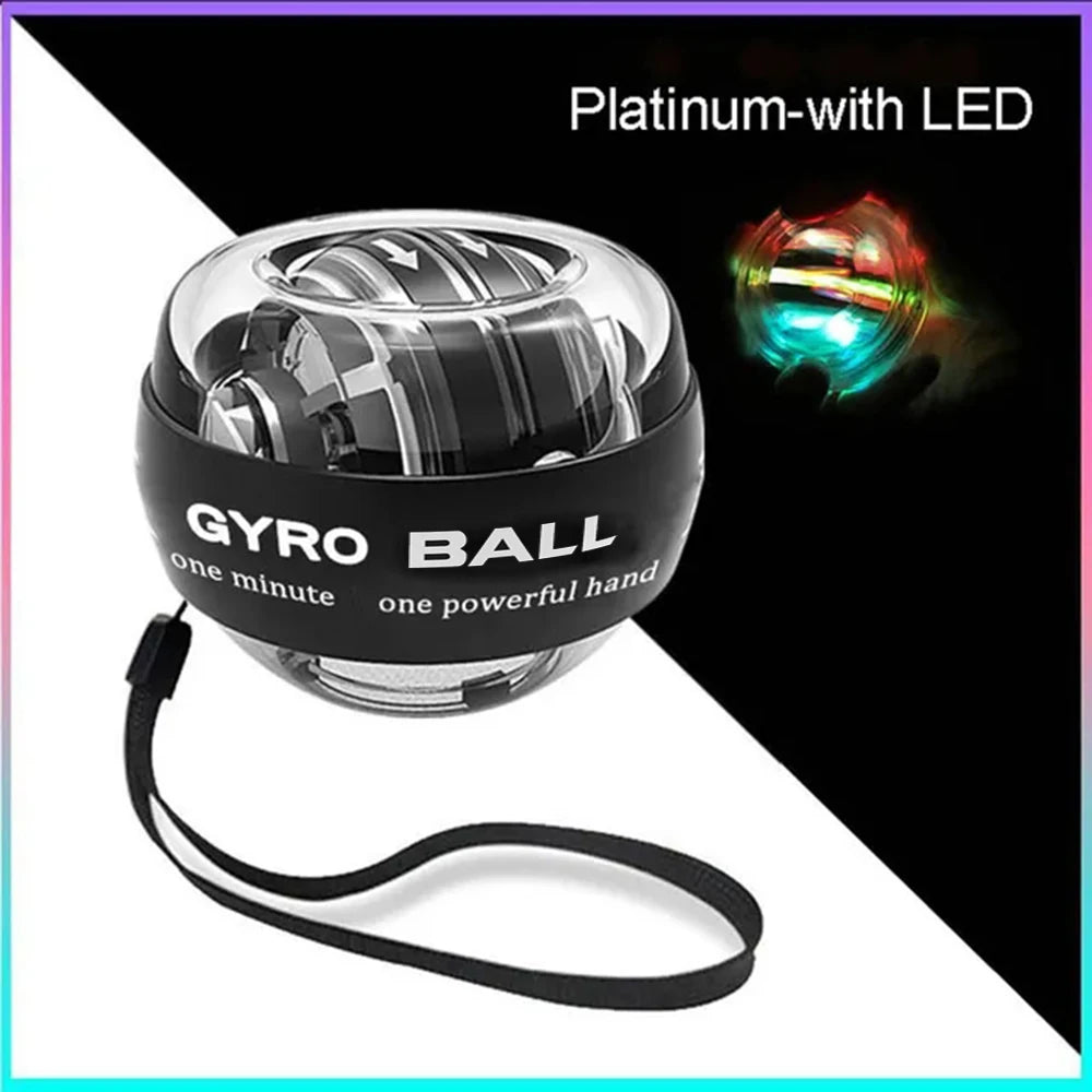 LED Wrist Power Trainer Ball Self-starting Gyro Wrist Hand Ball Arm Hand Muscle Force Fitness Exercise Equipment Strengthener