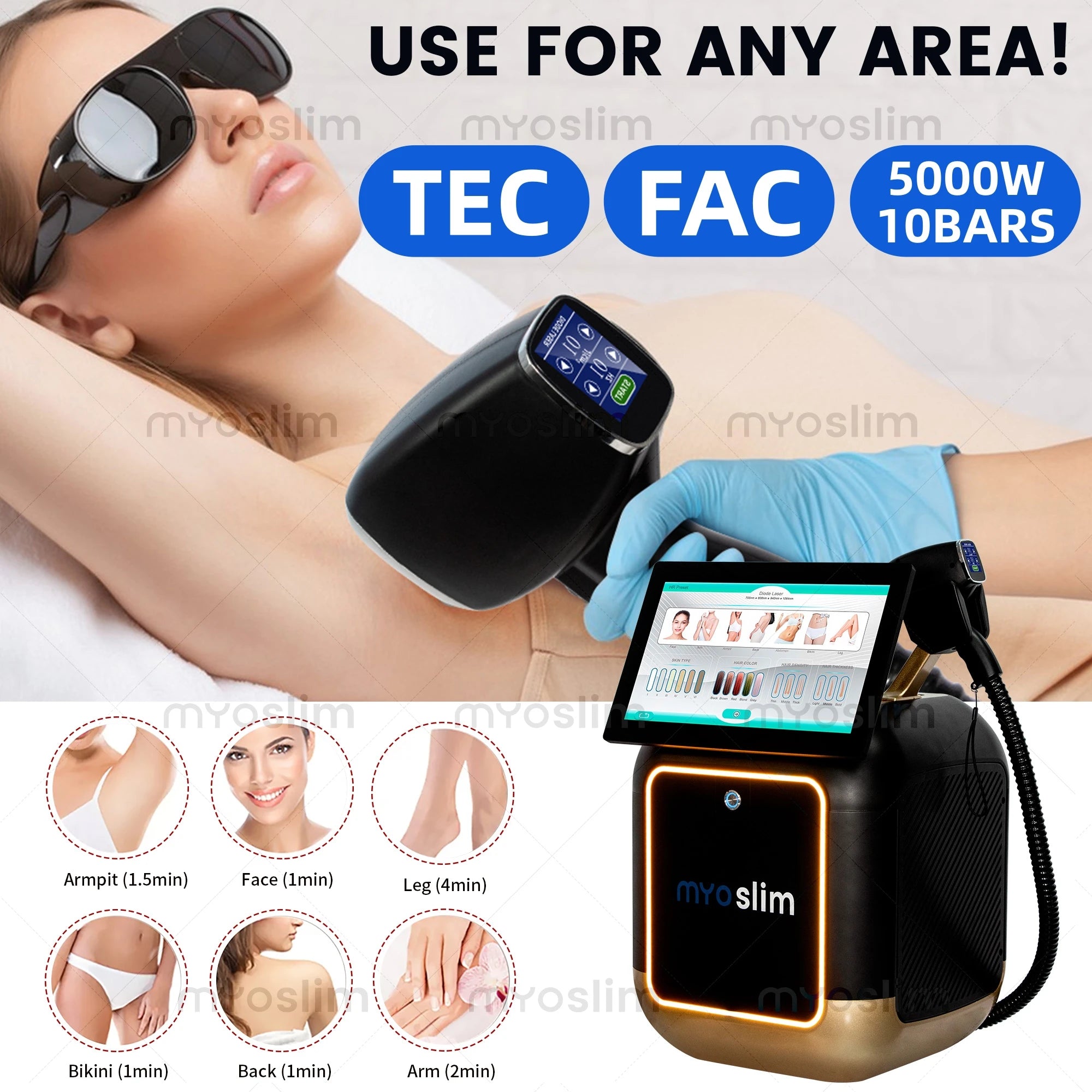 808nm Diode Laser Hair Removal Machine FAC TEC 5000W 4 Wavelength Ice Titanium Permanent Painless Removal Body Care Equipment Ürün ana görseli