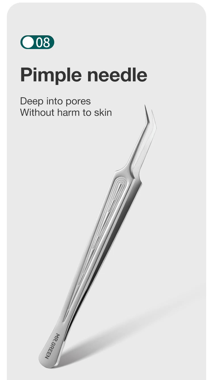 MR.GREEN Premium Manicure Set Professional-Grade Stainless Tools with Clean Lines & Travel-Ready Design Portable Case