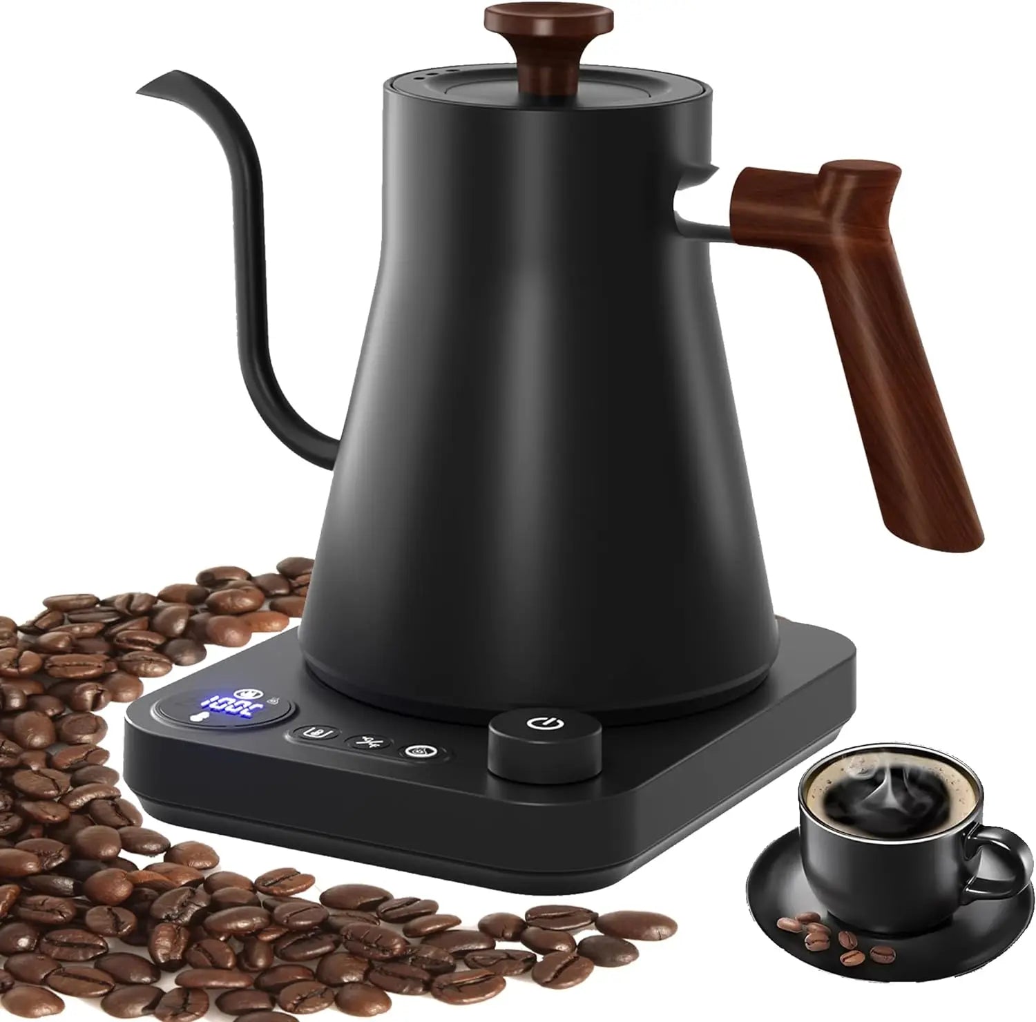 Electric Gooseneck Kettle 900ML Hand Brew Coffee Pot Smart Teapot Temperature Control Pot Rapid Heating Kettle 110v/220v Ürün ana görseli