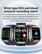 2026New Health Watch Blood Pressure Accurate Measure Smart Watches Men Uric Acid Blood Lipids waterproof Airbag Smartwatch Women
