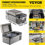 VEVOR 15L-55L portable small refrigerator car refrigerator car truck mini cooler, suitable for driving, traveling, and home use