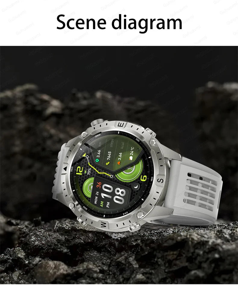 Smart Watch for Men GPS Offline Maps 2G ROM 10ATM Waterproof Heart Rate Diving Skiing Hiking Rugged Durable Smartwatch Men Women